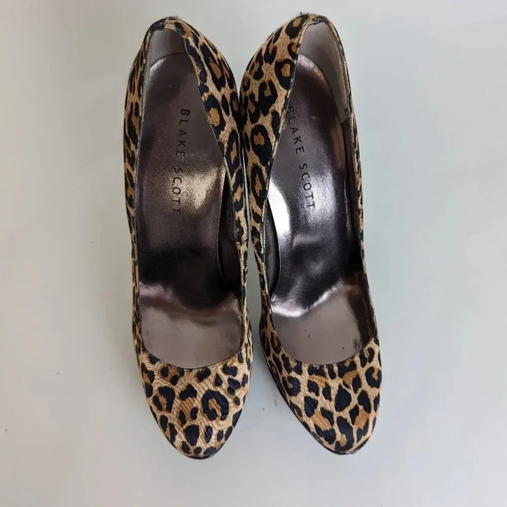 Blake Scott Platform Leopard Print Heels - 7.5